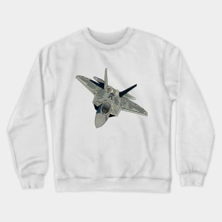 Fighter aircraft cartoon illustration Crewneck Sweatshirt